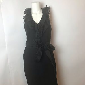 Shani Black Halter Ruffle Tie Dress Size 2